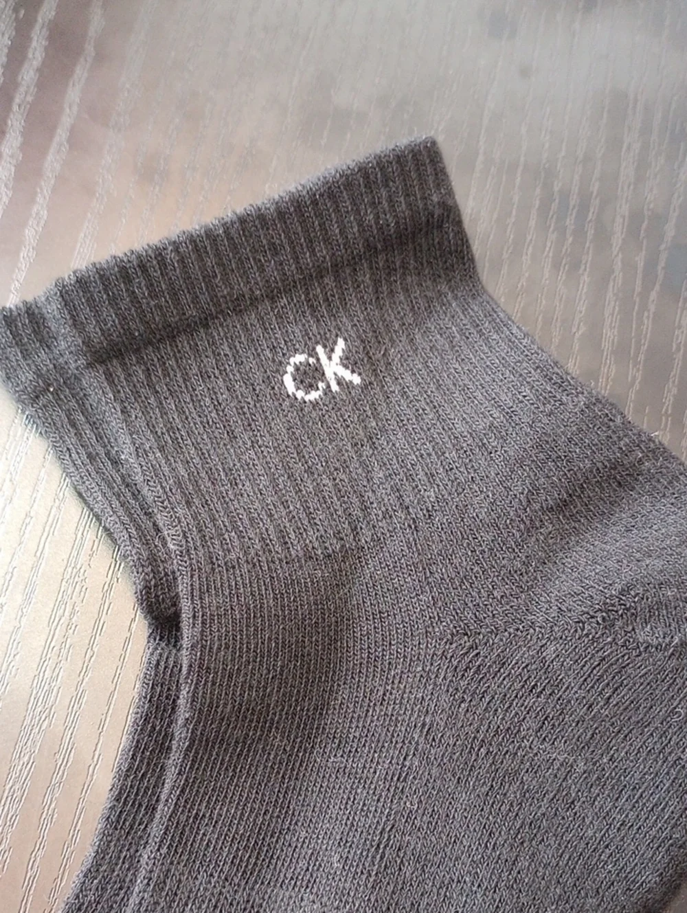 Calvin Klein Cotton Blend Black Ankle Socks with White CK Logo Women Size 4-10